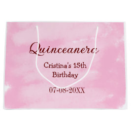 Sacola Para Presentes Grande Quinceanera anos 15 de aniversário adicione nome t