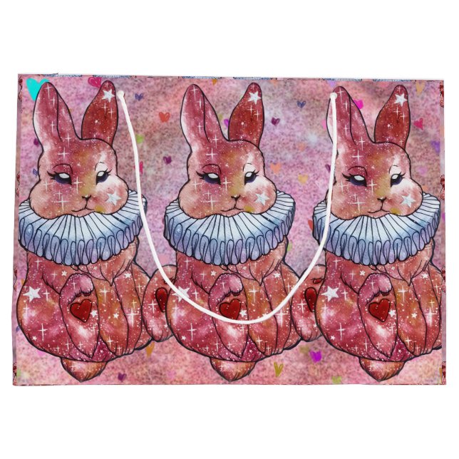 Sacola Para Presentes Grande Rabbit named Ladybug (Verso)