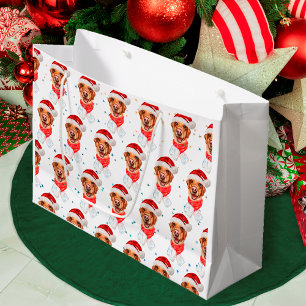 Sacola Para Presentes Grande Raça de Cão Labrador Natal