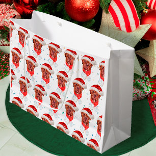 Sacola Para Presentes Grande Raça de Cão Mastim Francês Natal