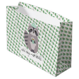 Sacola Para Presentes Grande Racoon Com Bebida Quente