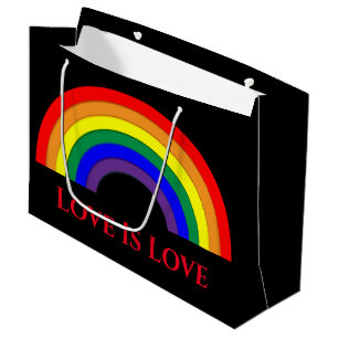 Sacola Para Presentes Grande Rainbow Pride