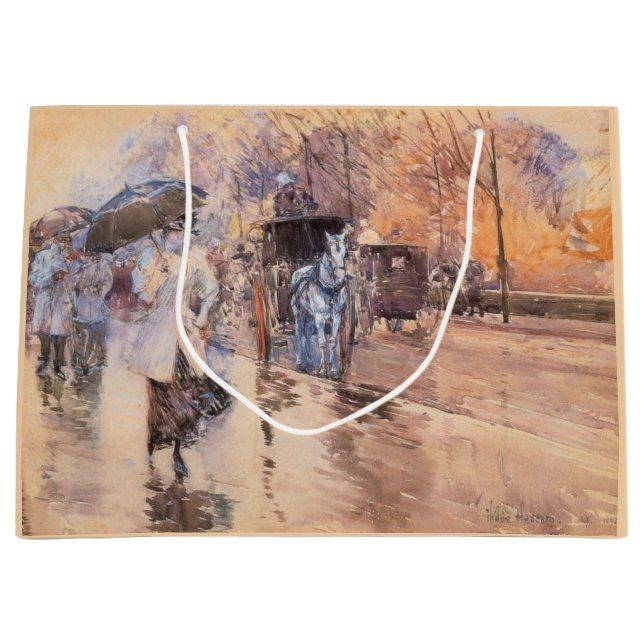 Sacola Para Presentes Grande Rainy Day na Quinta Avenida (Nova Iorque) (Frente)