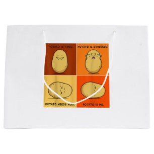 Sacola Para Presentes Grande Raiz de Batata de Raiz Vegetal Tater Vegan Lover K
