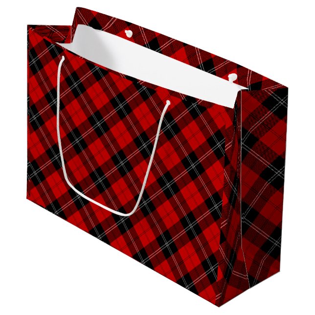 Sacola Para Presentes Grande Ramsay tartan red xadrez (Frente inclinada)