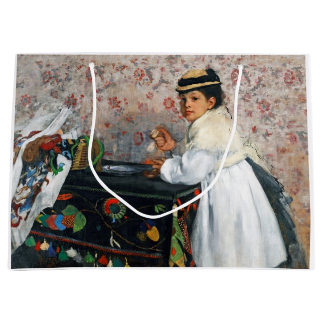 Sacola Para Presentes Grande Rapariga com chapéu, Edgar Degas (Frente)