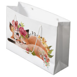 Sacola Para Presentes Grande Raposa de aquarela