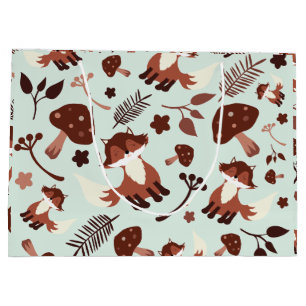 Sacola Para Presentes Grande Raposa Whimsical