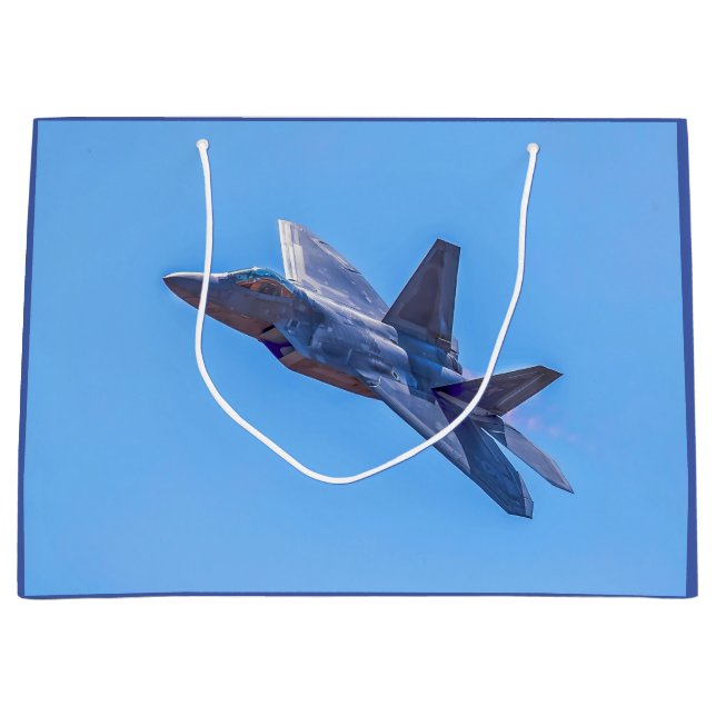 Sacola Para Presentes Grande Raptor Martin F-22A Lockheed (Frente)