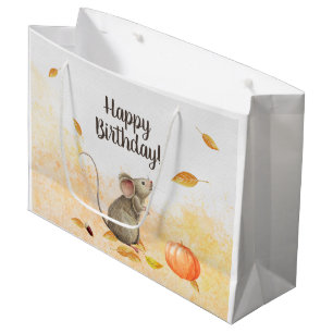 Sacola Para Presentes Grande Rato Whimsic Cai Aniversário