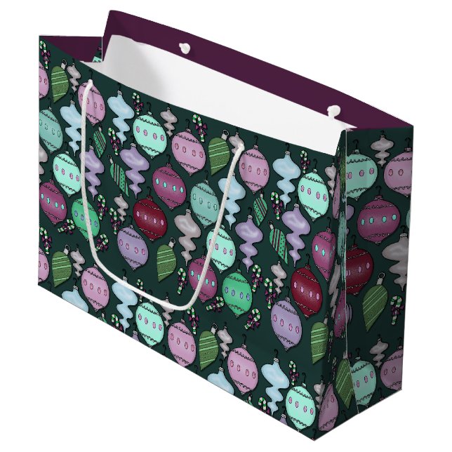 Sacola Para Presentes Grande Recarregação de Natal - Pastas Legal no pinheiro (Frente inclinada)