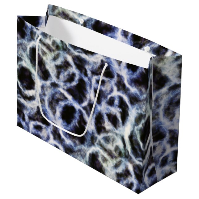 Sacola Para Presentes Grande recycled indigo shibori : (Frente inclinada)