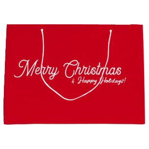 Sacola Para Presentes Grande Red Christmas Gift Bag