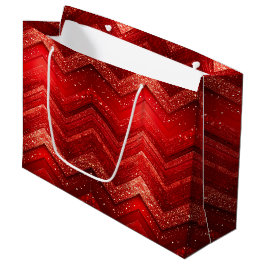 Sacola Para Presentes Grande Red Decorative Natal Glitter Gift Bag