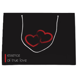 Sacola Para Presentes Grande Red Double Heart Gift Bag