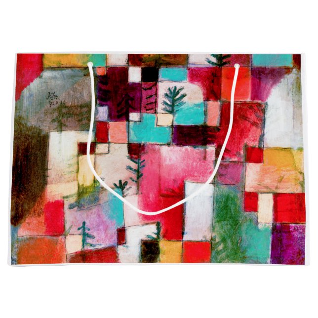 Sacola Para Presentes Grande Red Green e Violet, Paul Klee (Frente)