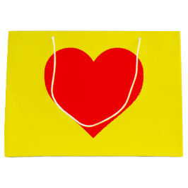 Sacola Para Presentes Grande Red Heart Pop Art