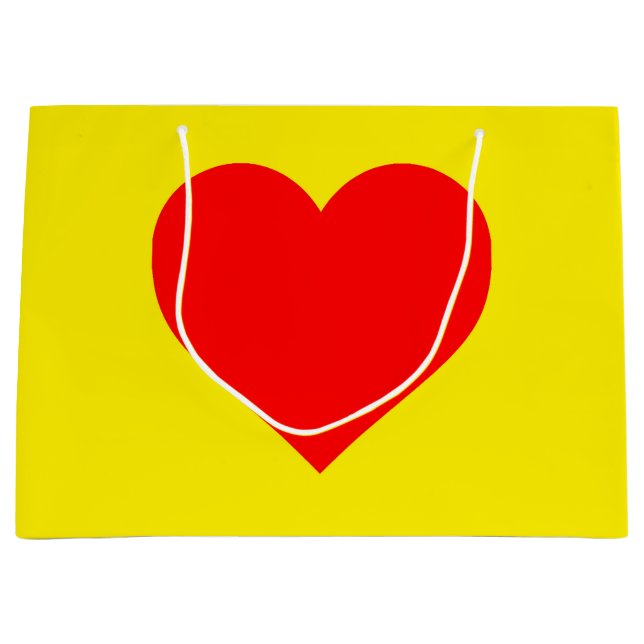 Sacola Para Presentes Grande Red Heart Pop Art (Frente)