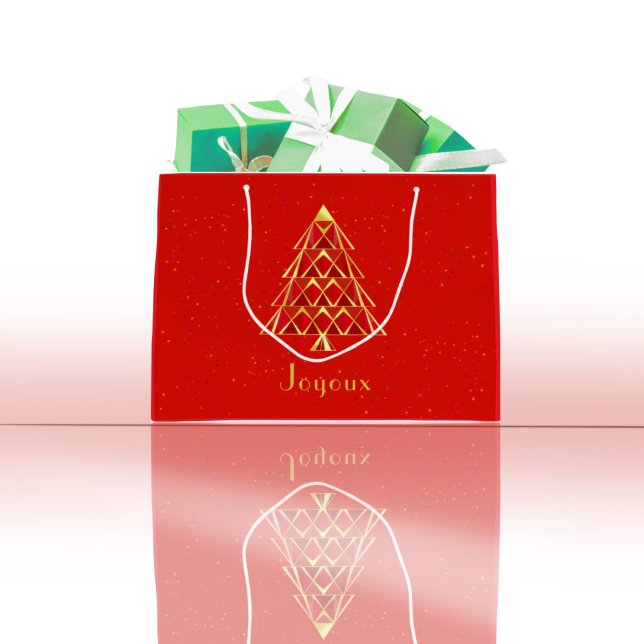 Sacola Para Presentes Grande Red Joyoux Noel Gift Bag (Criador carregado)