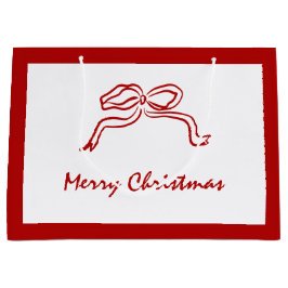 Sacola Para Presentes Grande Red Knot Modern Christmas