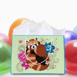 Sacola Para Presentes Grande Red Panda