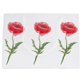 Sacola Para Presentes Grande Red Poppy Gift Bag