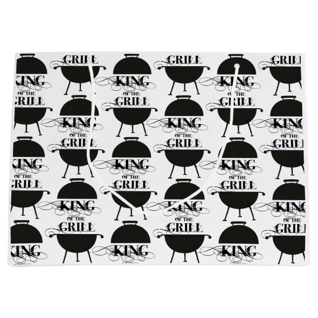 Sacola Para Presentes Grande Rei Da Grelha (Frente)