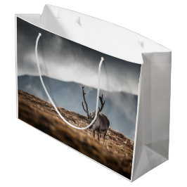 Sacola Para Presentes Grande Reindeer Nature Photo