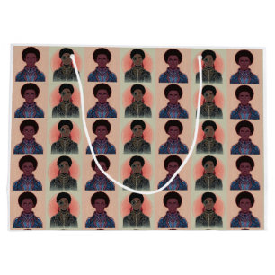 Sacola Para Presentes Grande Reis Afrofuturistas de Cor Silenciada