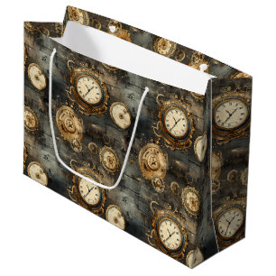 Sacola Para Presentes Grande Relógio Russo Steampunk Grunge (8)