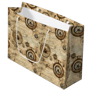 Sacola Para Presentes Grande Relógio Russo Steampunk Grunge (9)