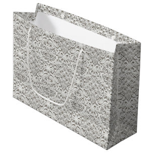 Sacola Para Presentes Grande Renda Vintage Elegante