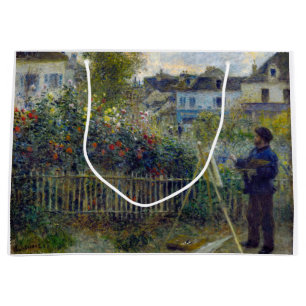 Sacola Para Presentes Grande Renoir - Claude Monet Pintura em seu Jardim