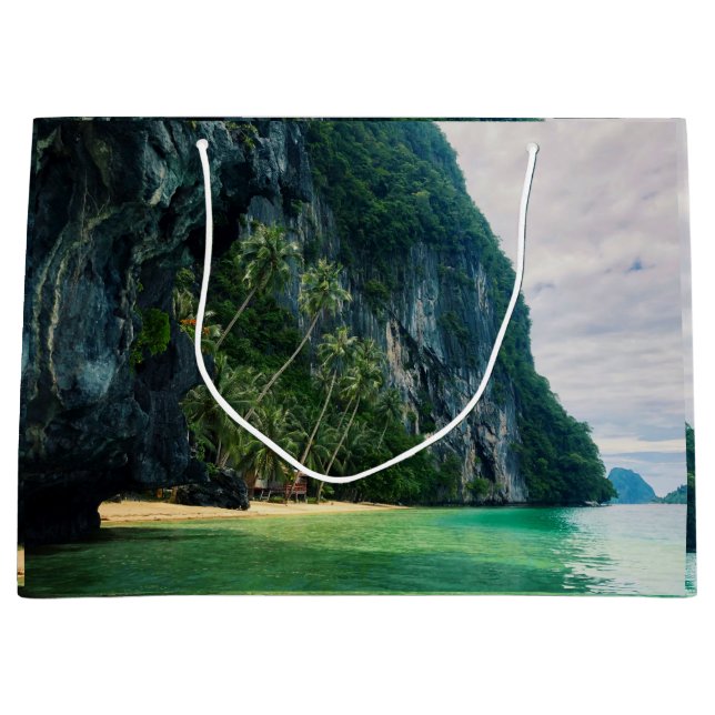 Sacola Para Presentes Grande Retirada de férias na Ilha Tropical da Tailândia (Frente)