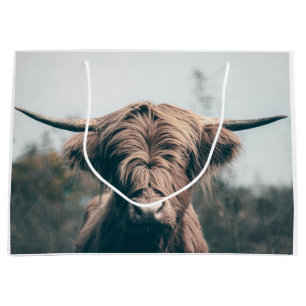 Sacola Para Presentes Grande Retrato das vacas do planalto