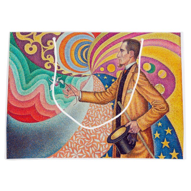 Sacola Para Presentes Grande Retrato de Felix Feneon, Sigac (Frente)