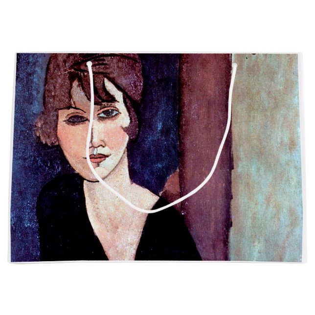 Sacola Para Presentes Grande Retrato de Mulher, Modigliani (Frente)