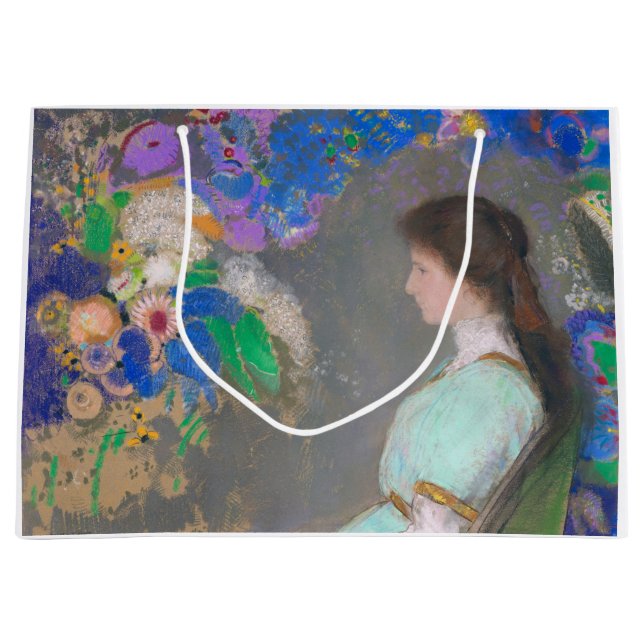Sacola Para Presentes Grande Retrato de Violette Heymann, Redon (Frente)