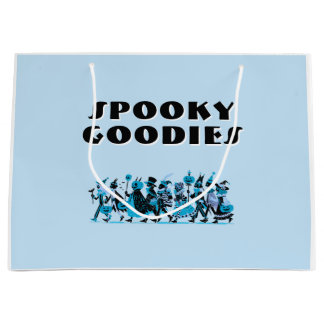 Sacola Para Presentes Grande Retro Blue&Blue Spooky Goodies Halloween