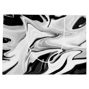 Sacola Para Presentes Grande Retro elegante abstrato cor fluido digital grande