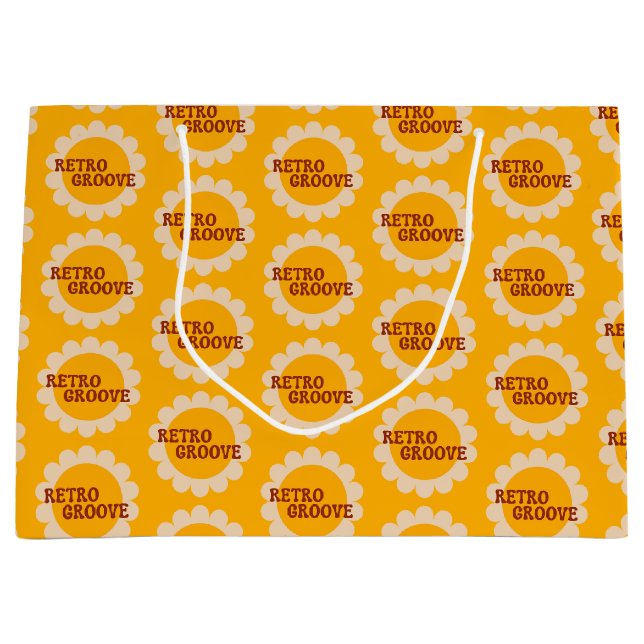 Sacola Para Presentes Grande Retro Groove Large Gift Bag (Frente)