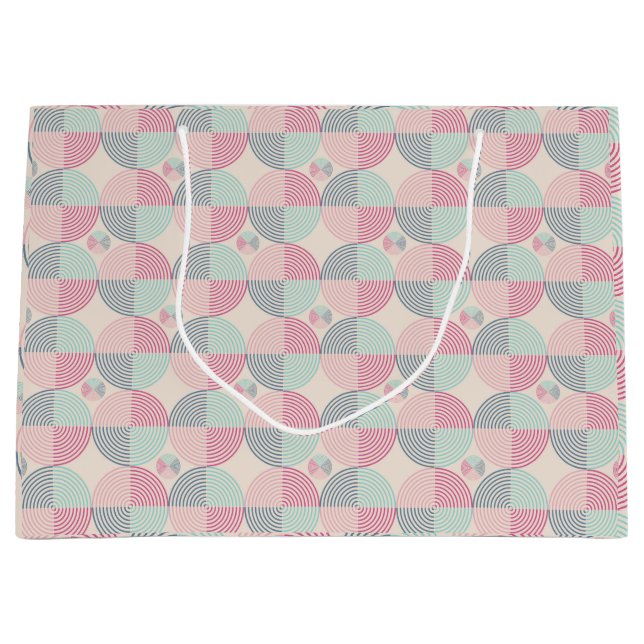 Sacola Para Presentes Grande Retro Spiral Vibes (Frente)