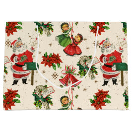 Sacola Para Presentes Grande Retro Treasures Christmas