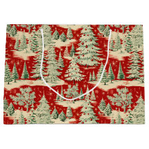 Retro Vintage Christmas Landscape