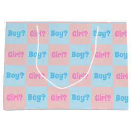 Sacola Para Presentes Grande Revelação de Menino ou Menina