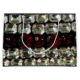 Sacola Para Presentes Grande Rhinestone, diamantes, joias, gemstone, rubis