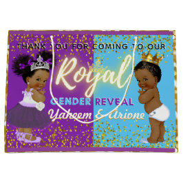 Sacola Para Presentes Grande Rico Real Africano Raça Roxo e Azul