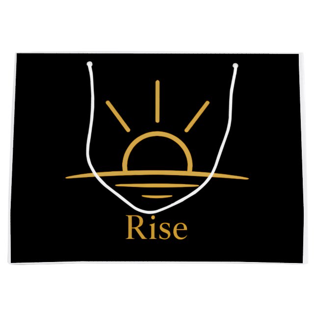 Sacola Para Presentes Grande Rise — Minimalist Sunrise (Frente)