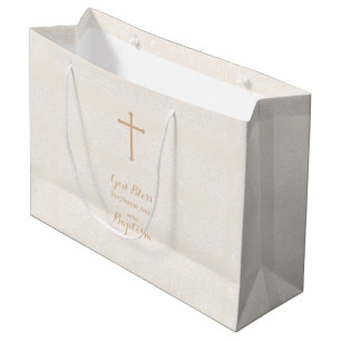 Sacola Para Presentes Grande Ritmo Floral Delicado Rosa-Blush