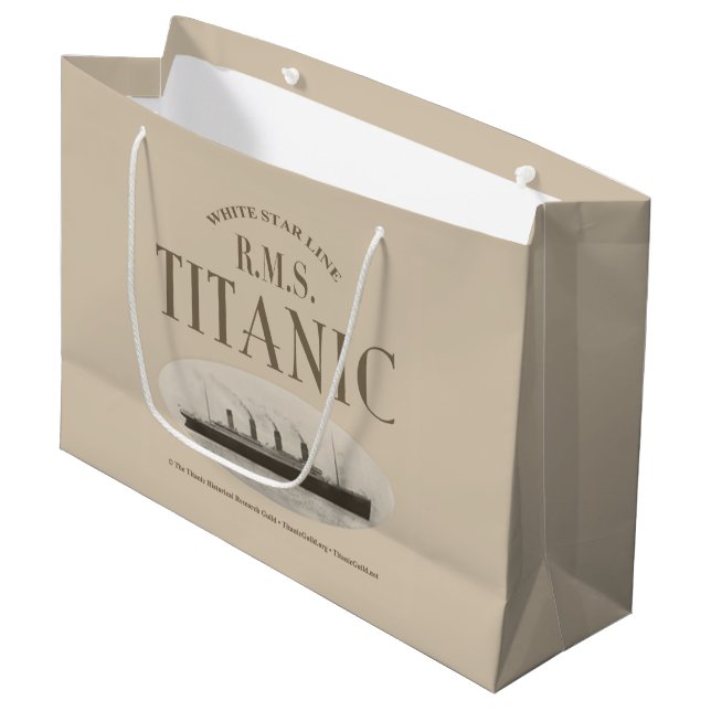 Sacola Para Presentes Grande RMS Titanic Ghost Ship Sepia Gift Bag Large (Frente inclinada)